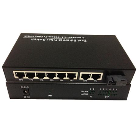 120901. 10/100M 8 ports RJ45+1 port Fiber ethernet switch