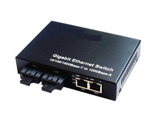 120910. 2 RJ45+2 Fiber Gigabit Ethernet Fiber Switch