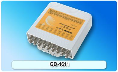 150556. GD-1611 Hi-isolation and short-circuit protection 17 in 1 DiSEqC switch