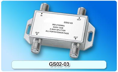 150808. GS02-03 SAT 3-Way Amplifier Splitter