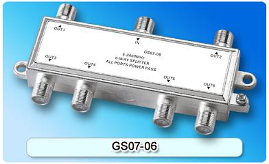 150833. GS07-06 SAT 6-Way Splitter
